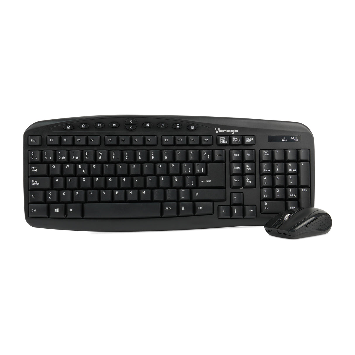 Kit Vorago Teclado y Mouse Km-303 Inalambrico Multimedia Negro
