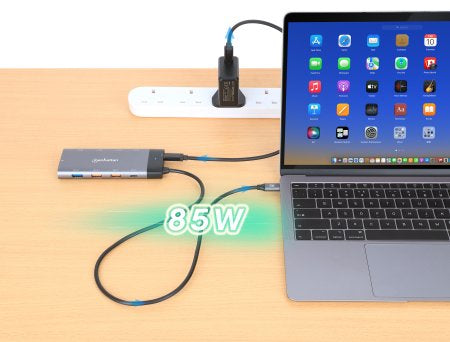 Manhattan 130714 Laptop Alámbrico USB 3.2 Gen 2 (3.1 Gen 2) Type-C 3 2