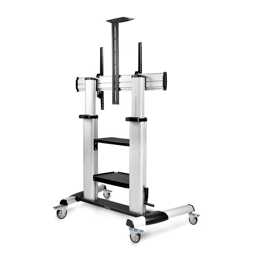 StarTech.com Carrito Soporte Móvil con Ruedas para TV de Pantalla Plana de 60 a 100 Pulgadas o 100kg - Soporte Rodante A