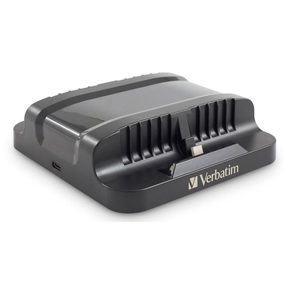 Cargador Doble Verbatim USB-C para Consola Nintendo Switch, 45W, 2 Puertos de Carga, Compacto