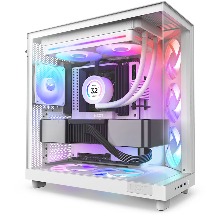 NZXT RF-U28HF-W1 sistema de refrigeración de computadora Gabinete de la computadora Ventilador Blanco 1 pieza(s)
