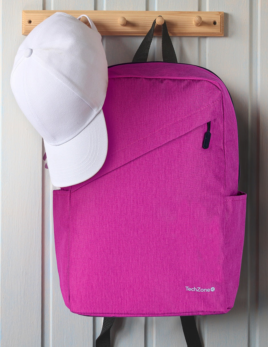 TechZone TZLBP43015B-R mochila Mochila casual Rosa Poliéster, Compartimento del portátil