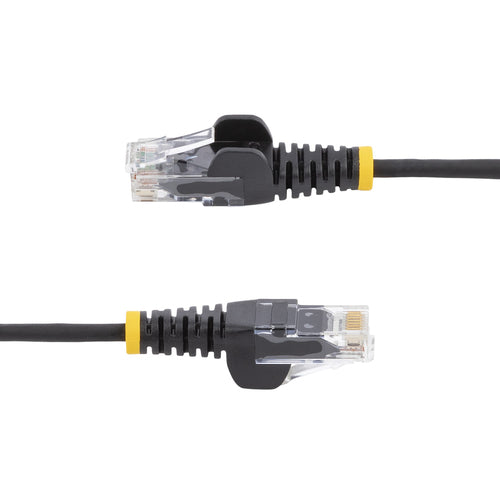 StarTech.com Cable de Red Ethernet CAT6 Delgado sin Enganches Negro de 10m - Cable RJ45 Snagless Slim de 28AWG - Alambre