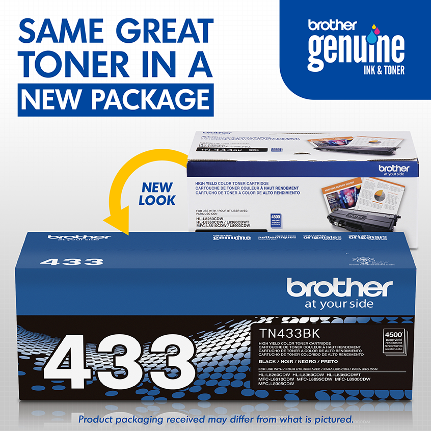 Toner Brother Tn433Bk Negro 4000 Pgs Mfcl8900Cdw