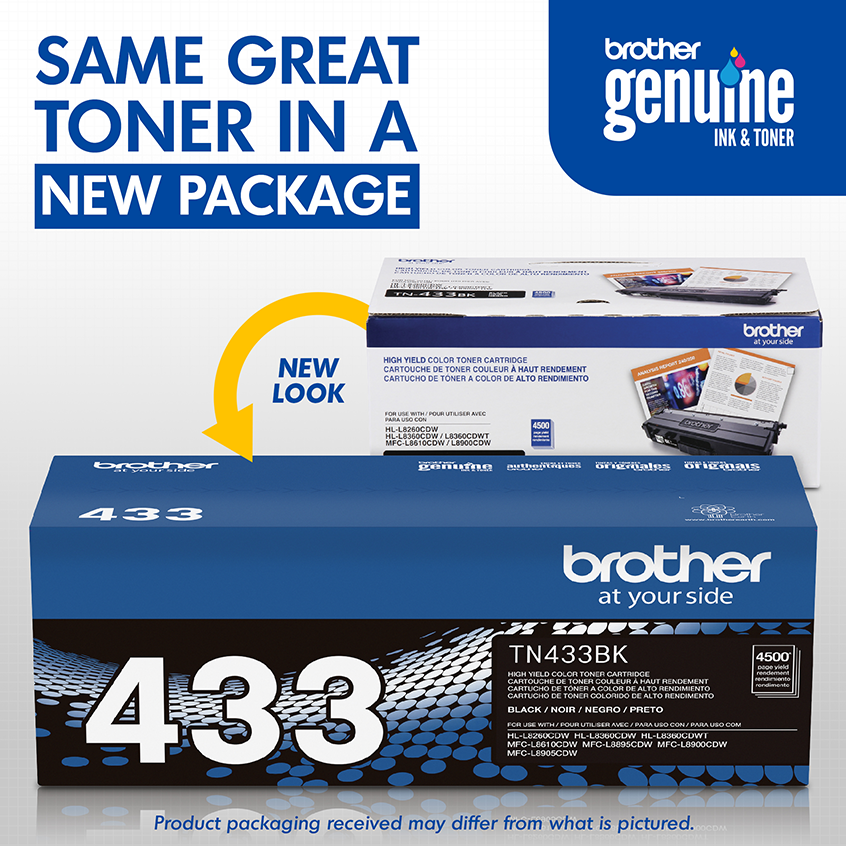 Toner Brother Negro 4500 Pag Mfcl8900Cdw - Tn433Bk