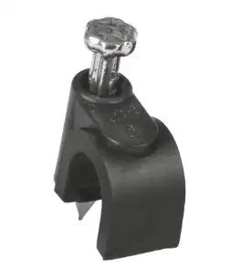 GRAPA PARA CABLE REDONDO NEGRA 6MM BOLSA CON 20 PZ