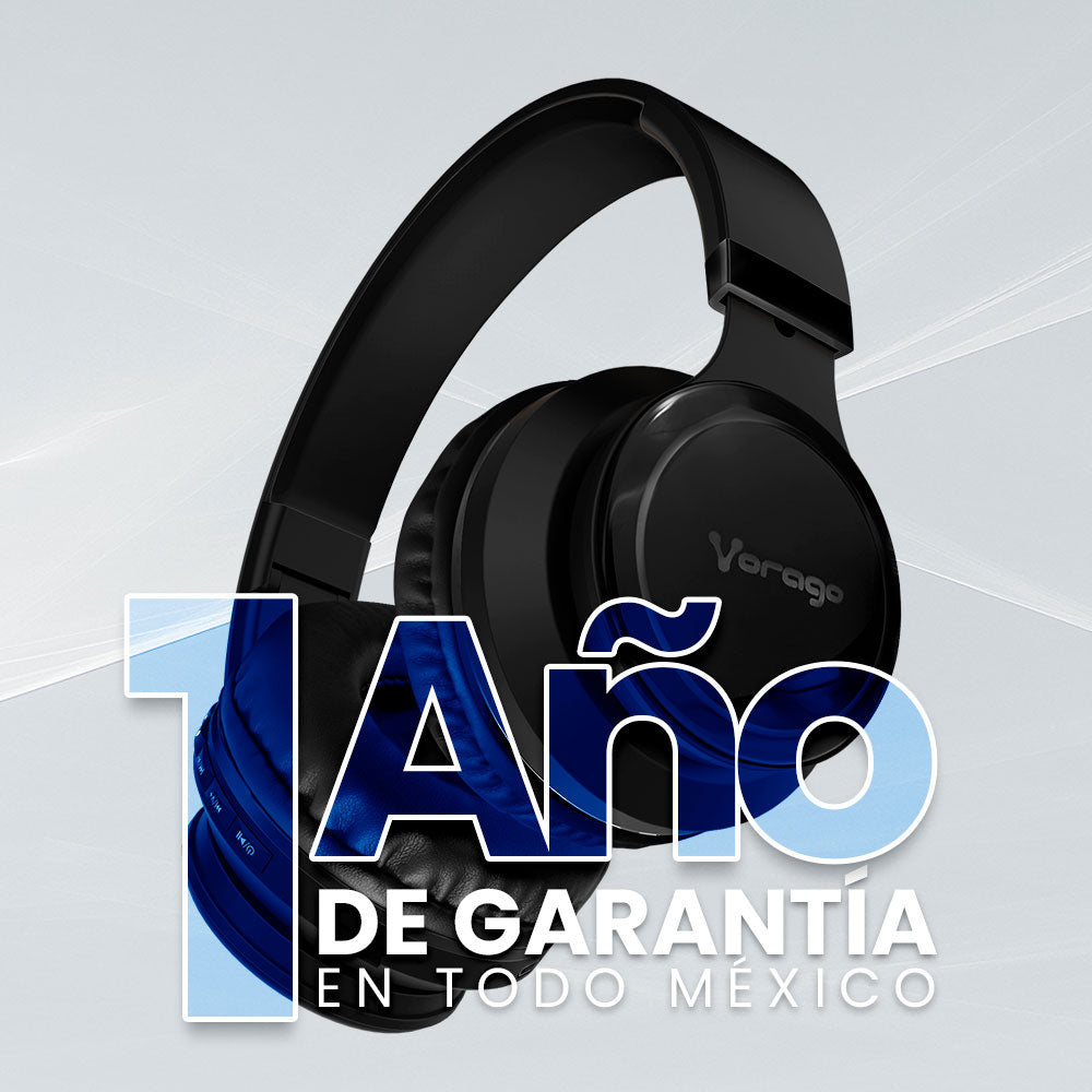 Vorago HPB-201-LED auricular y casco Auriculares Inalámbrico Diadema Llamadas/Música Bluetooth Negro