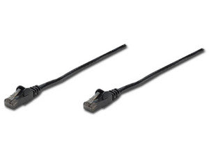 Cable Patch Intellinet Cat6 UTP 3m Negro, Alta Velocidad 1Gbps, Conductor Cobre