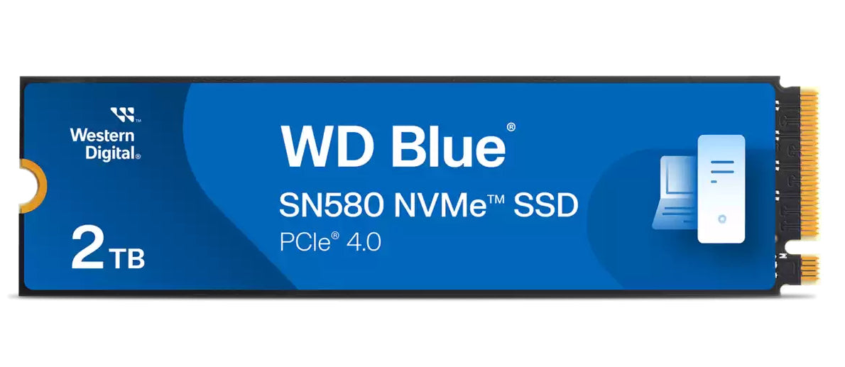 Unidad De Estado Solido SSD Interno Blue SN580 2TB M.2 2280 PCIe 4.0 NVMe Lect 4150/4150 MB/s WDS200T3B0E
