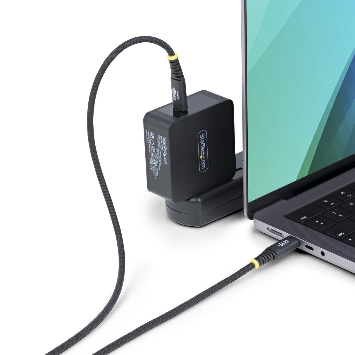 StarTech.com Cable de Carga USB-C de 2m - Cable Cargador USB Tipo C - PD EPR 240W 5A - Durable y Ultra Flexible - Cable