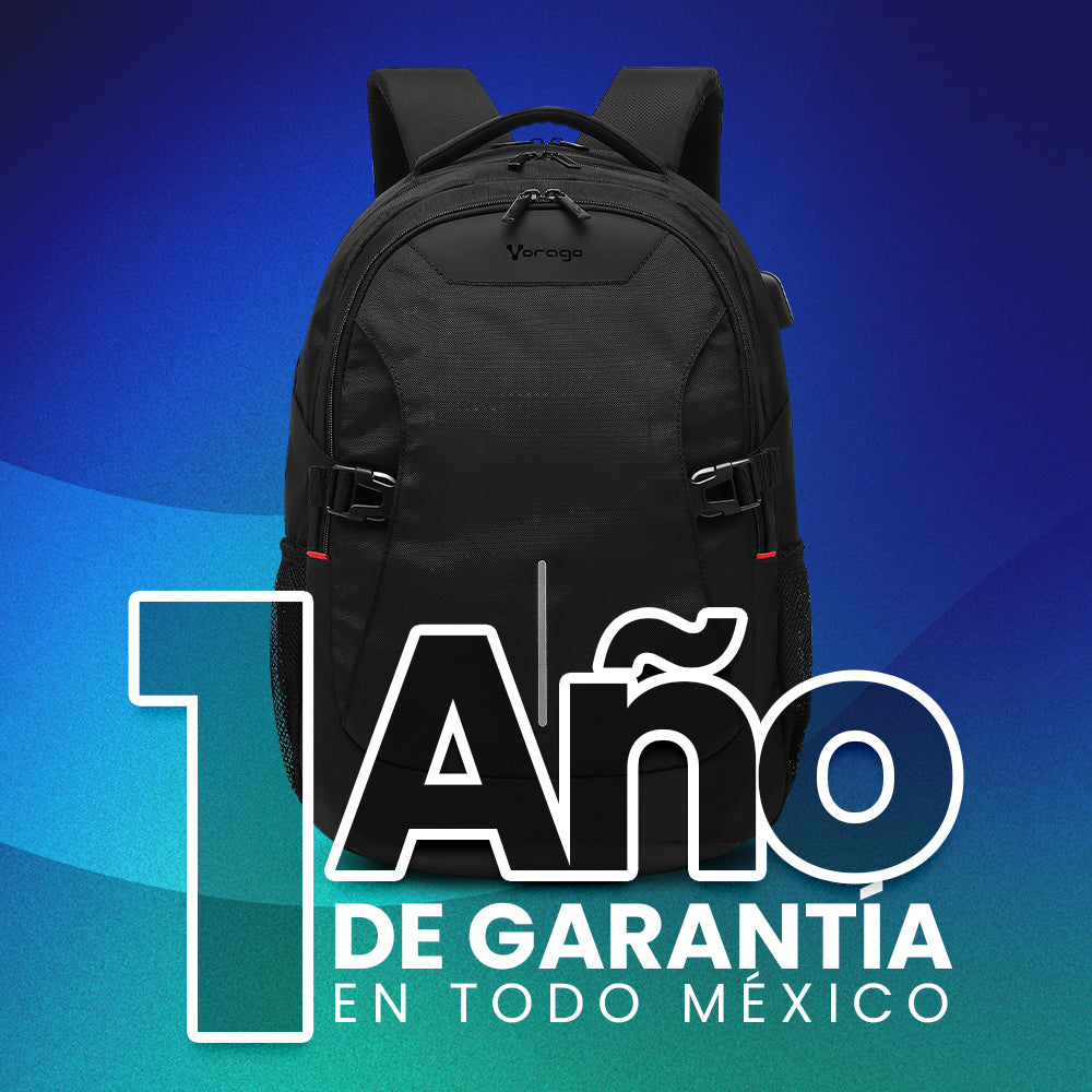 MOCHILA VORAGO BP-402 EXPANDIBLE PARA LAPTOP 15.6" NEGRA USB
