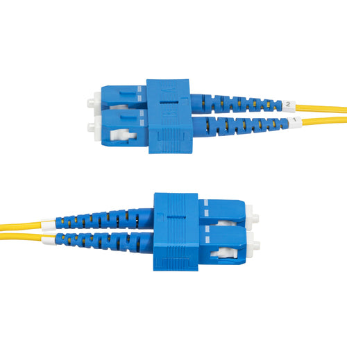 StarTech.com Cable de Fibra Óptica Dúplex SC a SC (UPC) OS2 Monomodo de 3m - 9/125µm - 40G/100G - Resistente a Dobleces