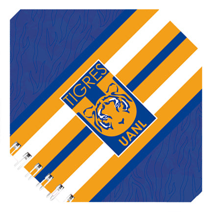 Libreta Dietrix First Class pasta dura doble arillo 80 hojas raya Club Tigres UANL modelo UANL