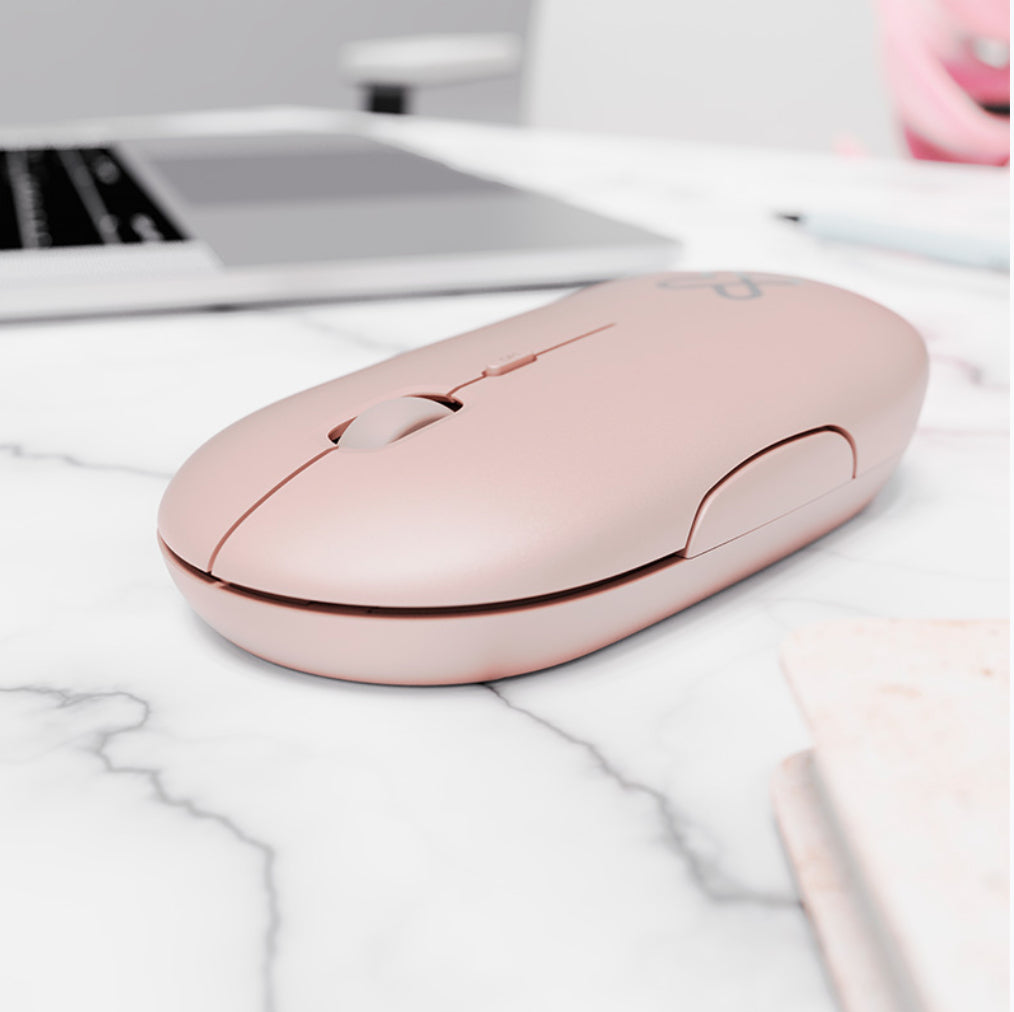 Klip Xtreme KMW-415PK ratón Viajes Ambidiestro RF inalámbrico Óptico 1600 DPI, Rosa