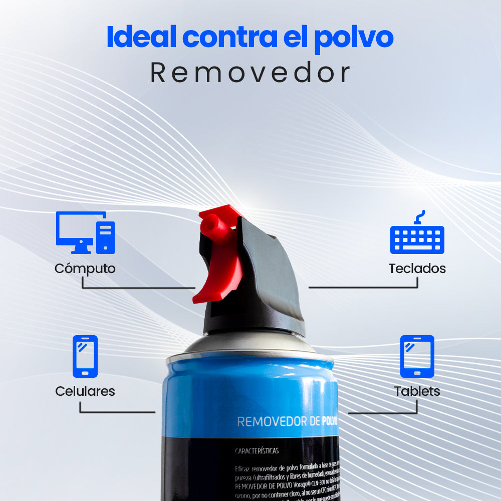 AIRE COMPRIMIDO VORAGO 660 ML NO FLAMABLE 100% ECOLOGICO CLN-300