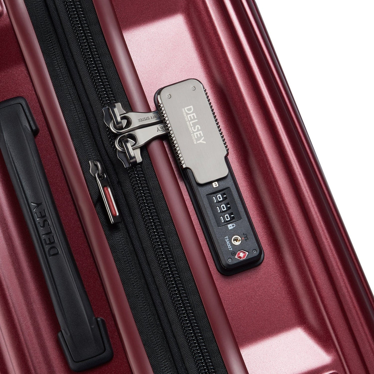 Delsey Securitime Zip Tranvía Armazón duro Rojo 85,31 L Policarbonato (PC)