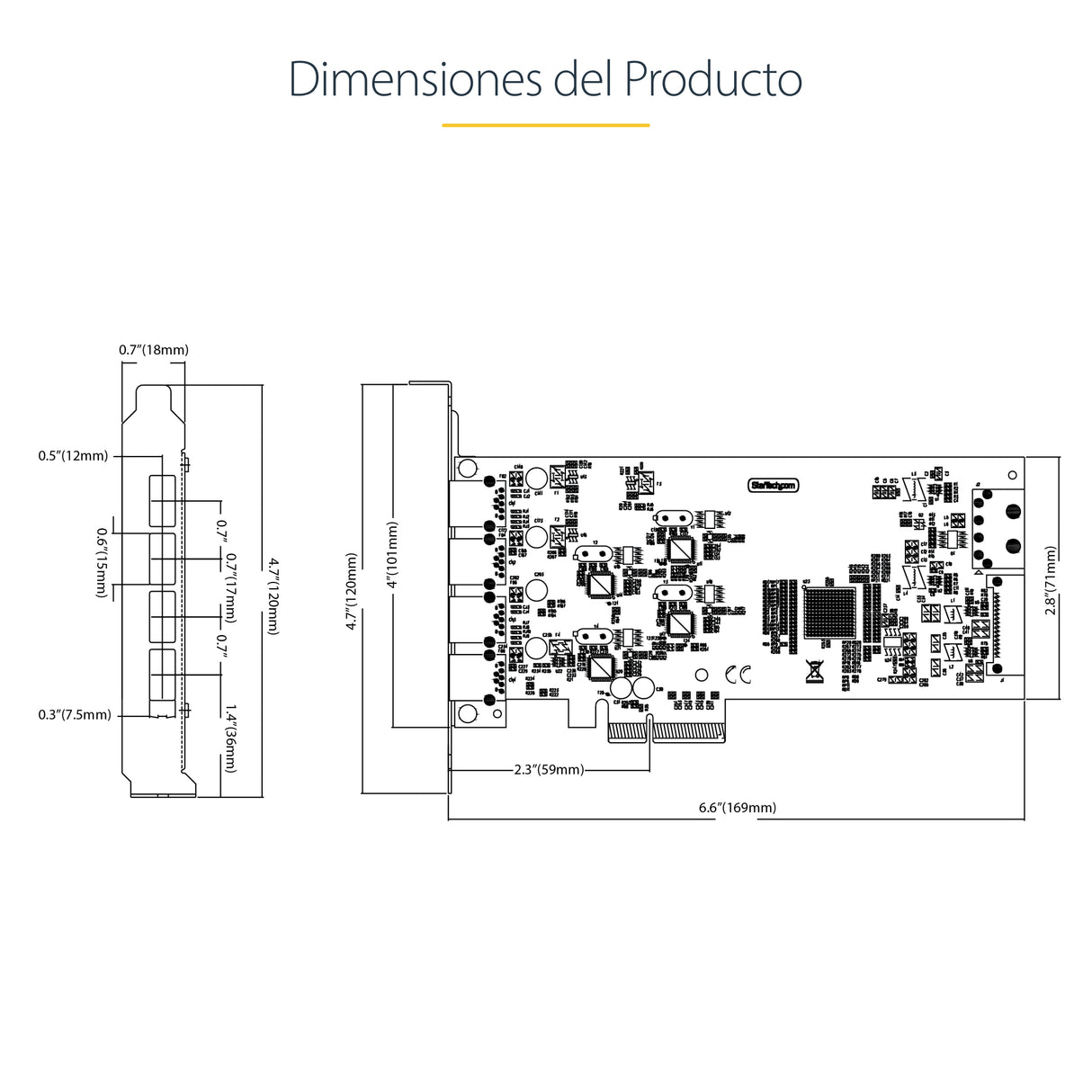 StarTech.com Tarjeta PCI Express de 4 Puertos USB-A - Tarjeta PCIe USB 3.2 de 5Gbps - 4 Controladores USB Independientes