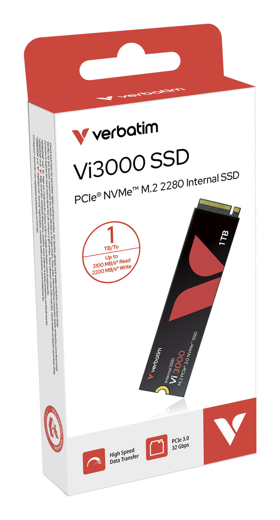 Verbatim Vi3000 unidades internas de estado sólido 1 GB M.2 PCI Express 3.0 Si