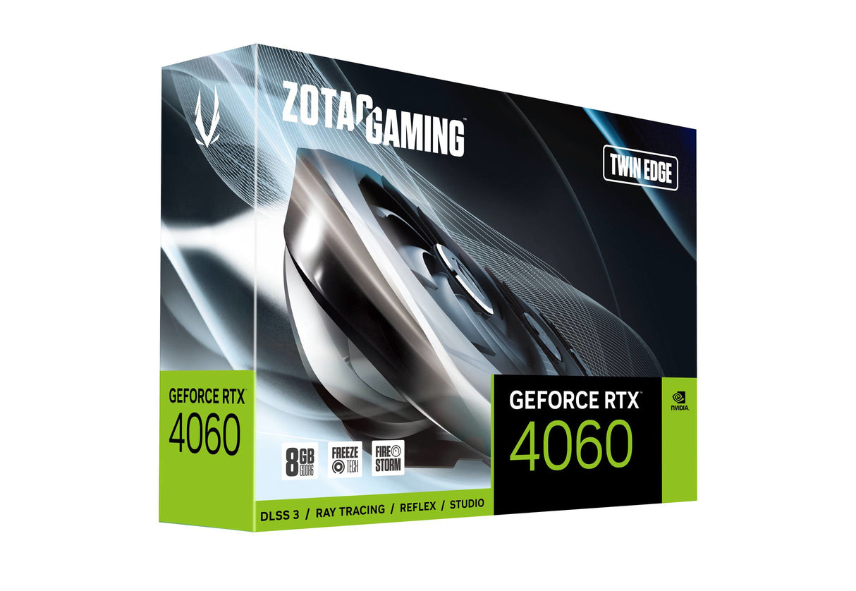 Zotac GAMING GeForce RTX 4060 Twin Edge NVIDIA 8 GB GDDR6, 128 Bit, 7680 x 4320 Pixeles, PCI Express x8 4.0