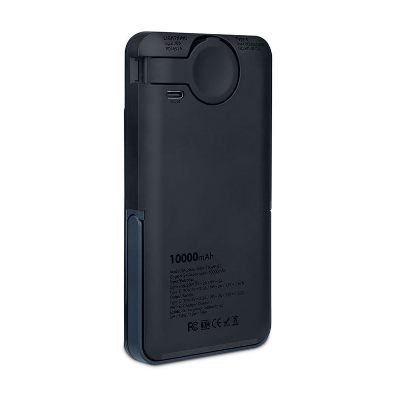 Getttech GBN-P10MP-01 batería externa Polímero de litio 10000 mAh Cargador inalámbrico Negro
