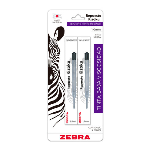 0907-20 - Zebra 0907-20 recambios de bolígrafo Medio Negro 2 pieza(s)