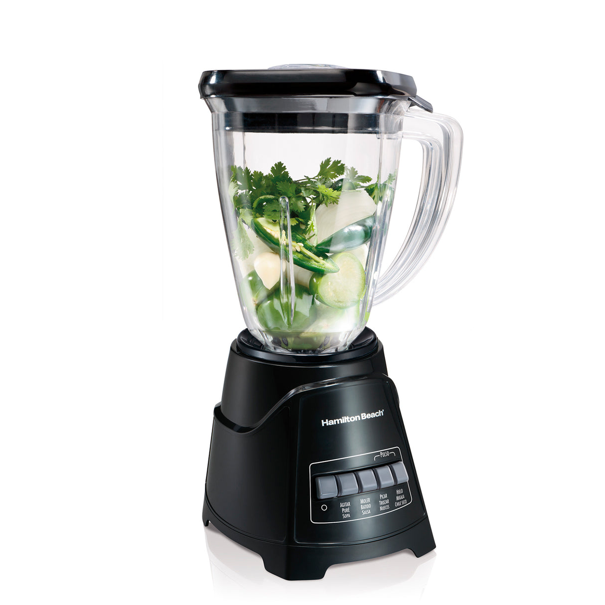 Hamilton Beach 58152-MX licuadora 1.4 L Batidora de mesa 650 W Negro, Función de pulso, Picahielos