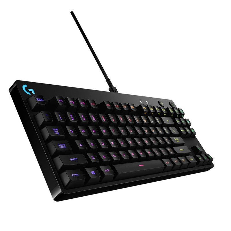 Teclado Logitech Pro Gaming USB RGB LIGHTSYNC Black, Switches Mecánicos, Retroiluminación RGB, 920-009388