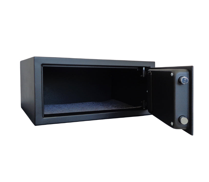 XE Seguridad CFDH-20 caja fuerte Caja fuerte portátil Negro, Cerradura con combinación, Llave, Piso/pared