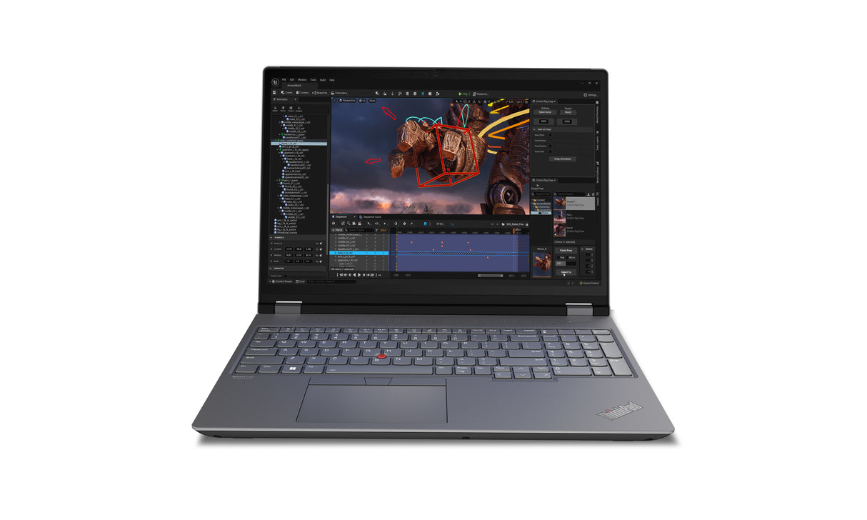 Lenovo ThinkPad P16 Gen 2 Laptop Estación de trabajo móvil Gris, Negro Concha 40,6 cm (16")