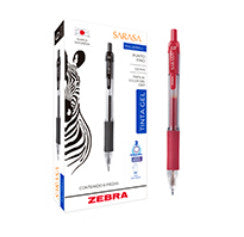 Zebra 8852 bolígrafo de gel Si Bolígrafo de gel con tapa Rojo Transparente