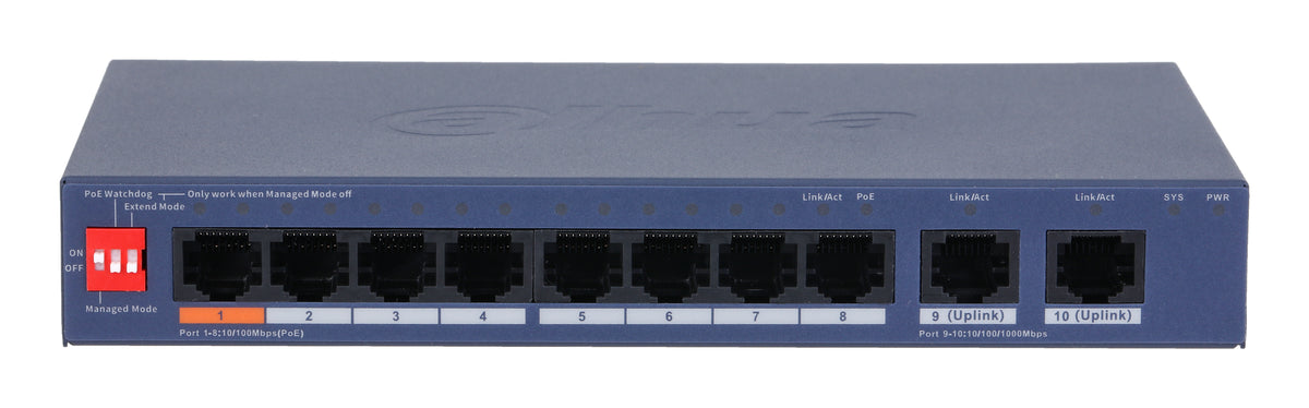 Dahua Technology CS4010-8ET2GT-60 switch Gestionado L2 Gigabit Ethernet (10/100/1000) Energía sobre