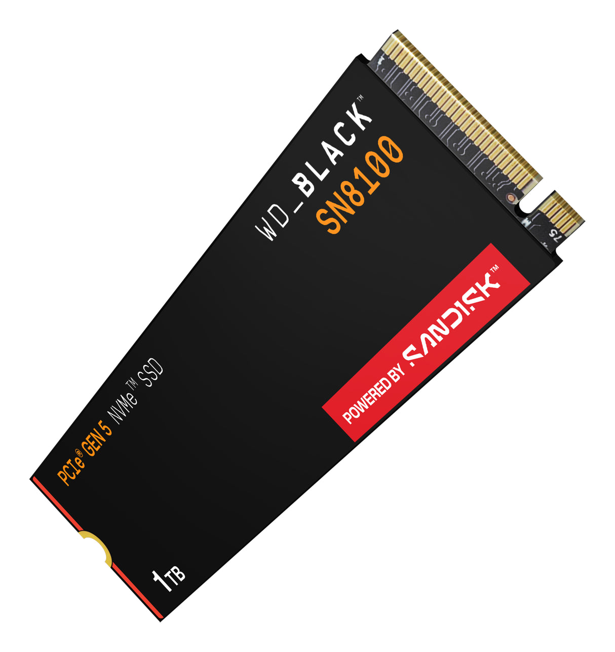 WD SSD Interno Black SN8100 1TB M.2 2280 NVMe PCIe Gen5, Lect. 14900MB/s, Escr. 11000MB/s