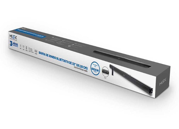 Misik MSB580 altavoz para barra de sonido Negro 60 W, 6000 W, Inalámbrico, Caja