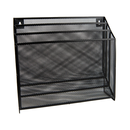 Clasificador Nextep Malla Metálica 3 Niveles Grande Caja Blanco-Negro - Ne-176