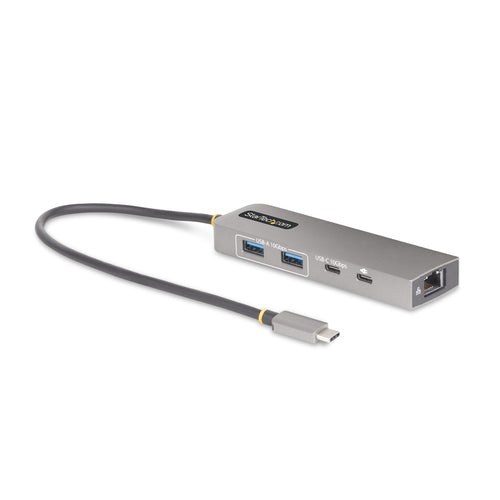 StarTech.com Hub USB-C de 3 Puertos con Red Ethernet de 2,5Gbps y Entrega de Alimentación PD de 100W de Paso - USB 3.2 1
