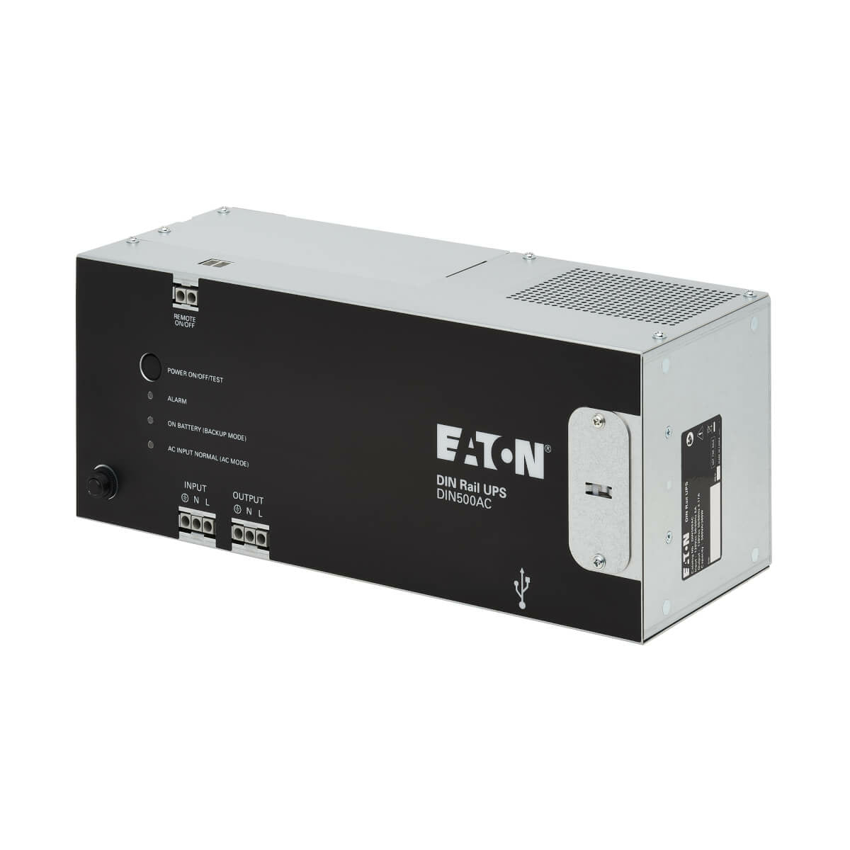Tripp Lite DIN500AC UPS Industrial Eaton de 500VA 300W 120V CA para Riel DIN - Entrada y Salida con Instalación Eléctric