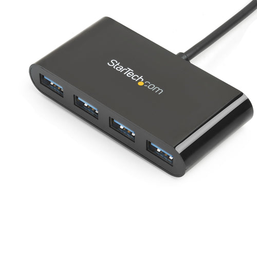 Lenovo Hub Concentrador USB 3.0 (5Gbps) de 4 Puertos - Ladrón USB-C a 4x USB A - Alimentado por el Bus Hubs de interfaz