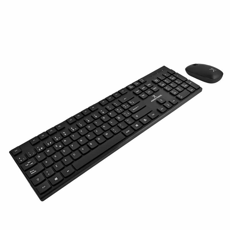 Perfect Choice PC-201281 teclado Ratón incluido Universal RF inalámbrico Negro, Interruptor de membrana