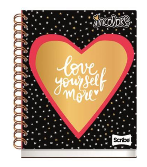 Scribe 2160 cuaderno y block 100 hojas Negro, Rosa, Amarillo