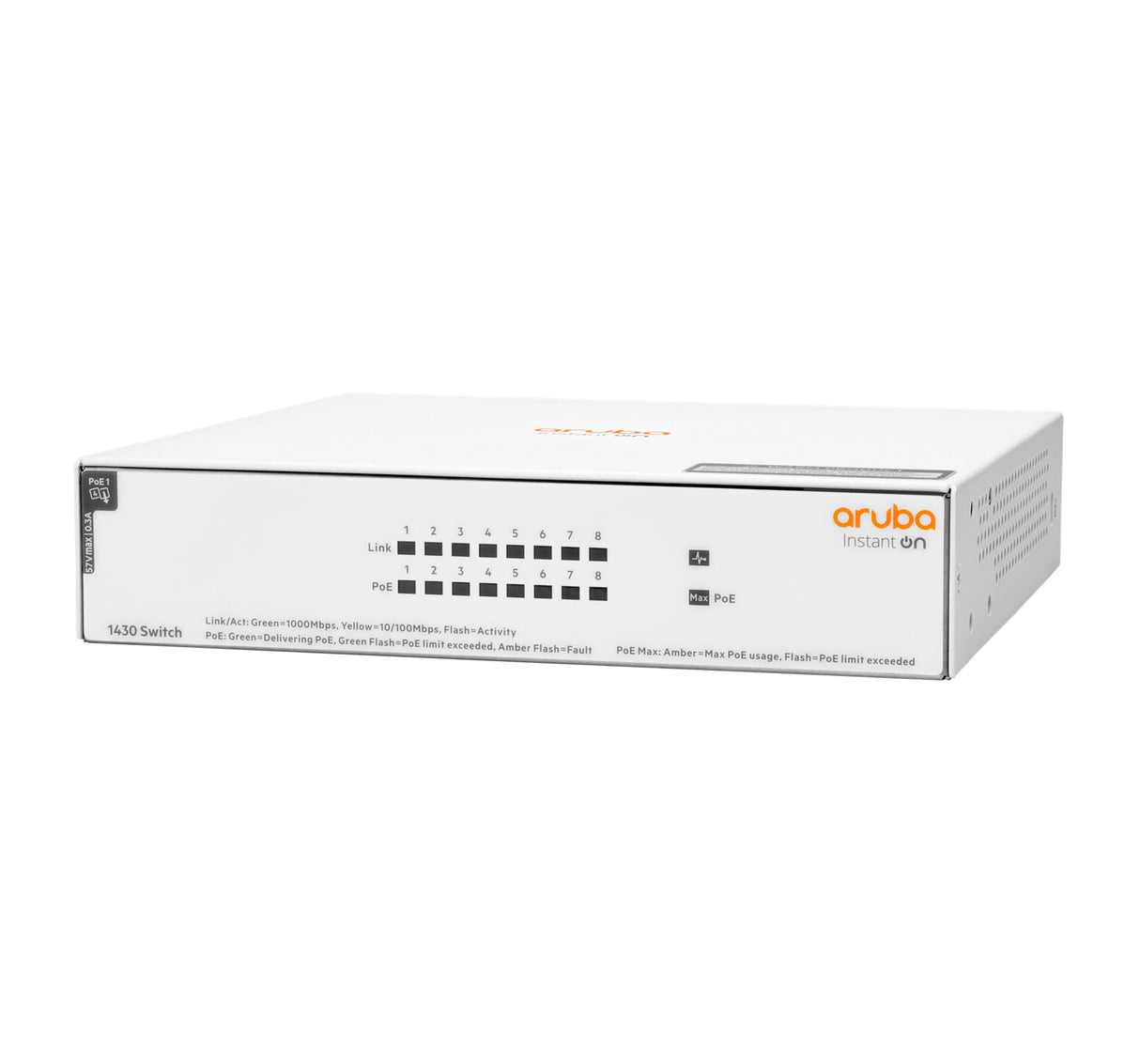 HPE Aruba Networking Networking Instant On Switch 8p Gigabit CL4 PoE 64W 1430