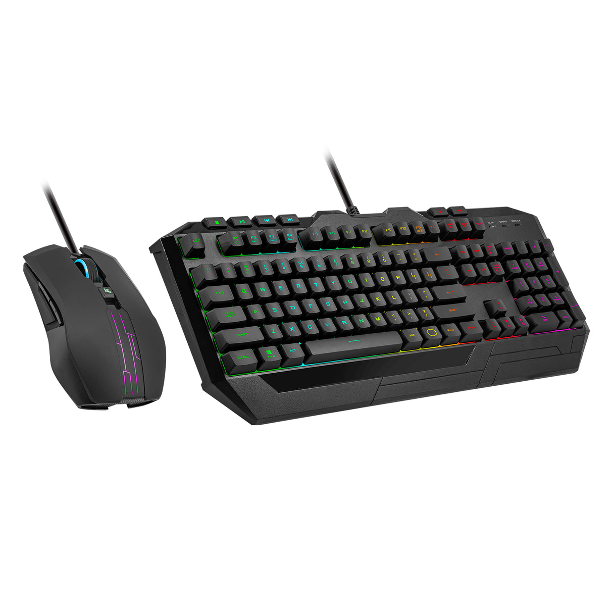 Cooler Master Peripherals DEVASTATOR 3 RGB teclado Juego USB QWERTY Negro, Alámbrico, Interruptor de membrana, LED RGB
