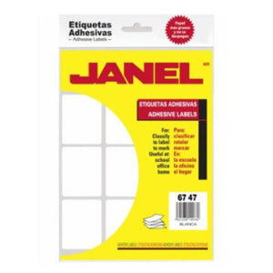 Janel 1006747100 etiqueta autoadhesiva Blanco 180 pieza(s)