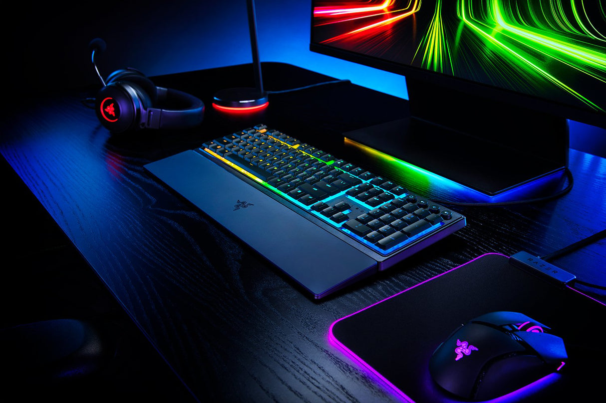 Razer Ornata V3 - ES teclado Juego USB QWERTY Español Negro, Tamaño completo (100%), Alámbrico, Interruptor mecánico