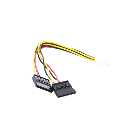 CABLE DOBLE DE CORRIENTE SATA / COMPATIBLE CON DVRS EPCOM Y HIKVISION / 15 CM DE LONGITUD