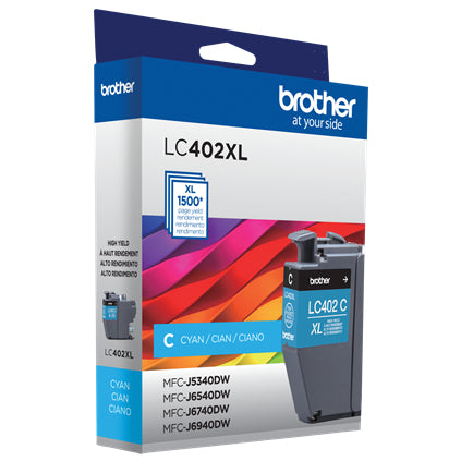 Brother LC402XLC Cartucho de Tinta 1 pieza(s) 1500 páginas Original Alto rendimiento (XL)
