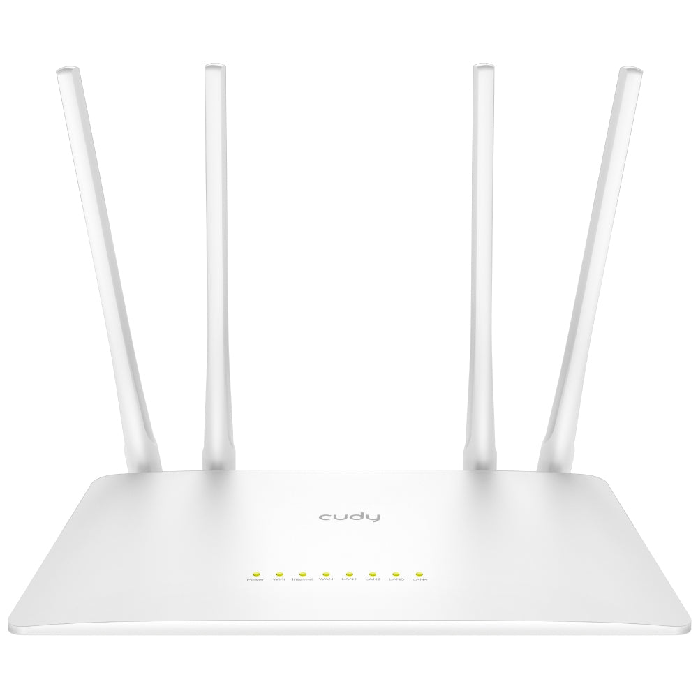 Cudy WR1200 router inalámbrico Ethernet rápido Doble banda (2,4 GHz / 5 GHz) Blanco, Wi-Fi 5 (802.11ac), Router de mesa