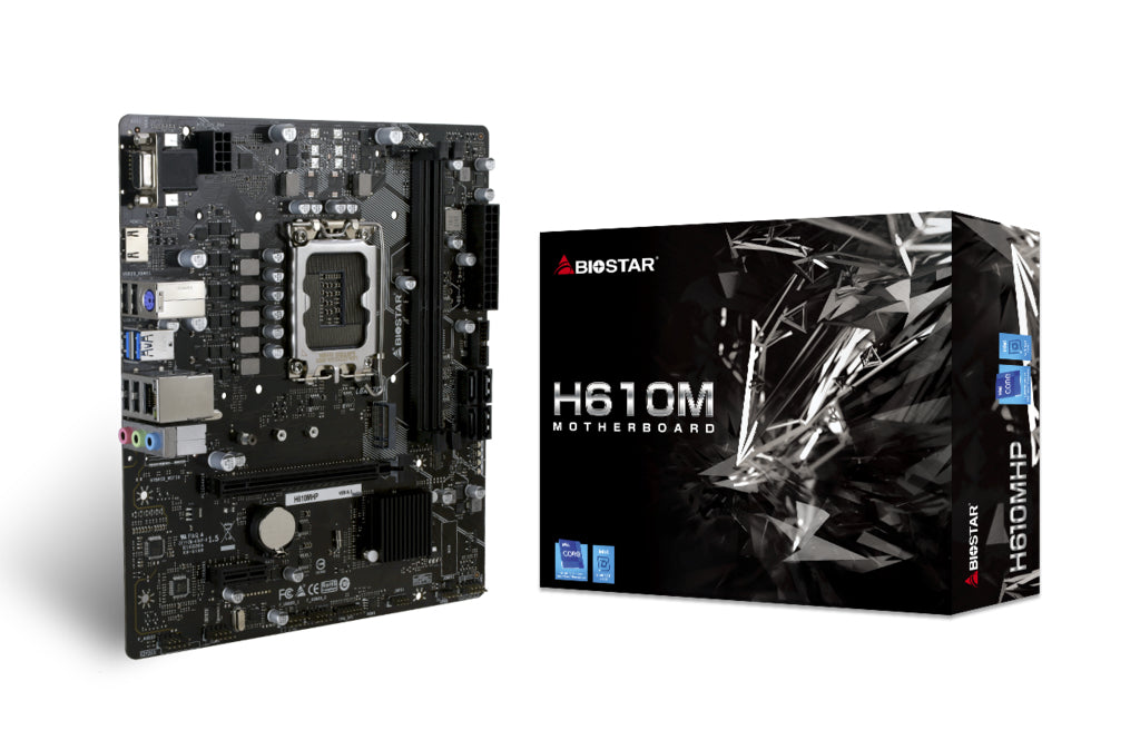 Biostar H610MHP placa base Intel H610 LGA 1700 Micro ATX, Intel® Celeron®, DDR4-SDRAM