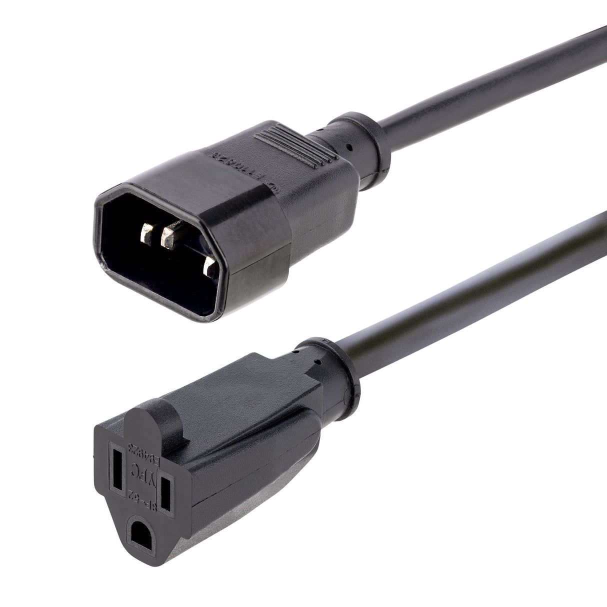 StarTech.com 1415R-3F-POWER-CORD Cable Negro Macho Hembra 1 m