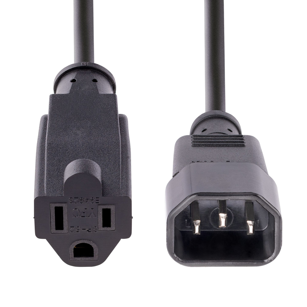 StarTech.com 1415R-3F-POWER-CORD Cable Negro Macho Hembra 1 m