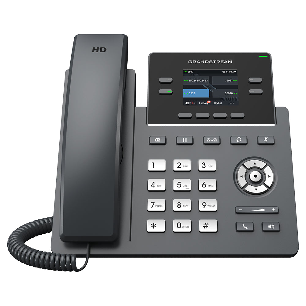 Grandstream Networks GRP2612G teléfono IP Negro 4 líneas LCD, Terminal con conexión por cable